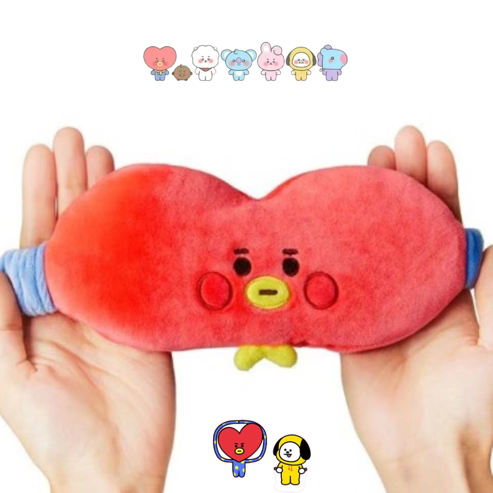Tech For Office - หน้ากากปิดตาตุ๊กตา BT21 น่ารัก สไตล์การ์ตูน สำหรับเดินทาง พักผ่อนในออฟฟิศ