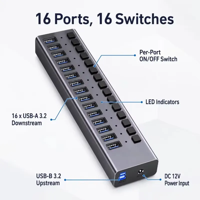 AP01 สำหรับฮับ USB 3.2 Gen2 แบ - Multi Port Usb Hub บทวิจารณ์และราคา