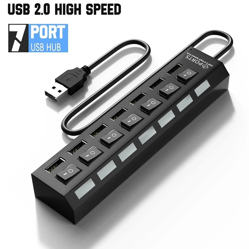 ฮับ USB 3.0 7 in 1 ตัวแยก USB  - Multi Port Usb Hub บทวิจารณ์และราคา