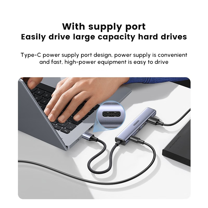 ฮับ USB UGREEN พร้อมพอร์ต USB2 - Multi Port Usb Hub บทวิจารณ์และราคา