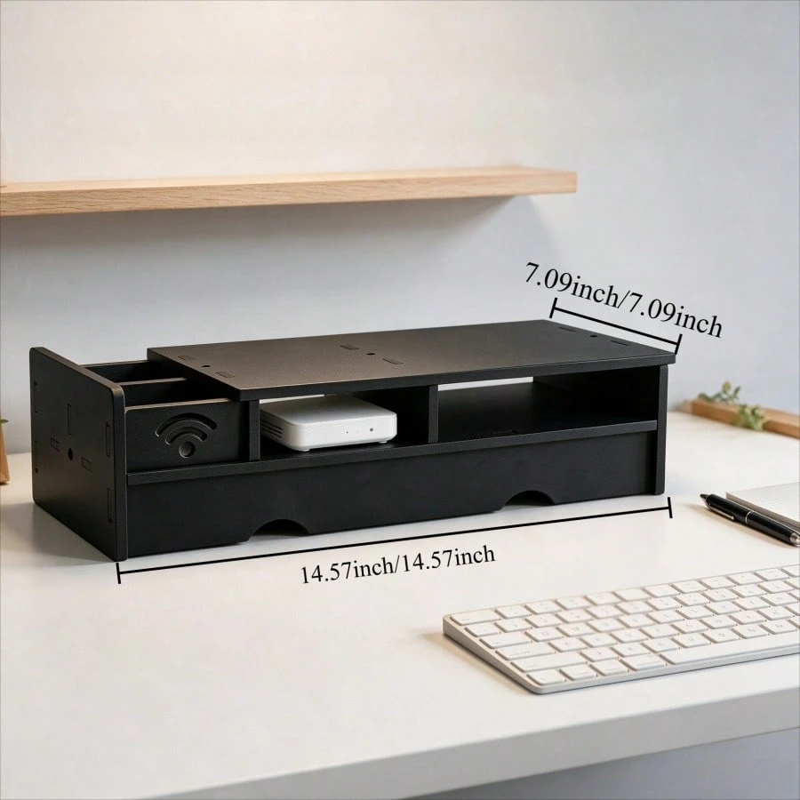 กล่องเก็บเราเตอร์ WiFi สีดำด้า - Office Tech And Space บทวิจารณ์และราคา