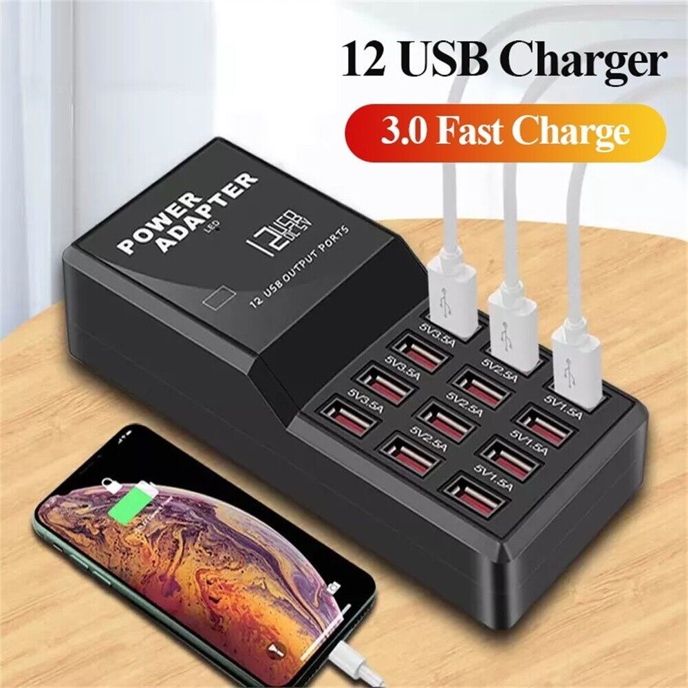 แท่นชาร์จ USB 12 พอร์ตแบบตั้งโ - Multi Port Usb Hub บทวิจารณ์และราคา