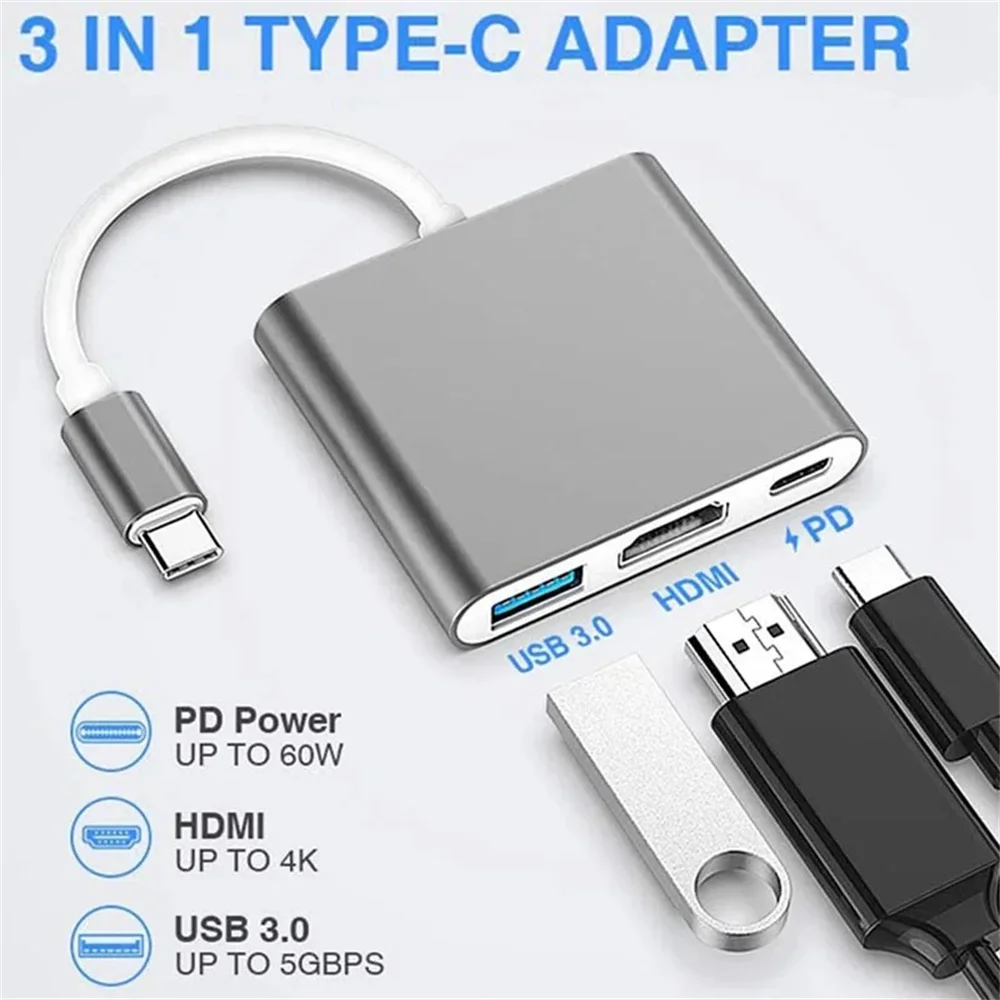 อะแดปเตอร์ USB C HUB 3-in-1 มั - Multi Port Usb Hub บทวิจารณ์และราคา
